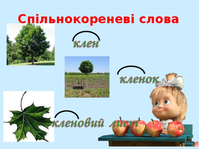 Спільнокореневі слова 