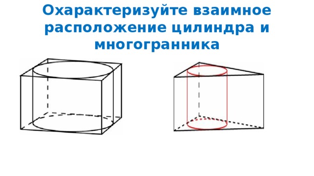 Охарактеризуйте взаимное расположение цилиндра и многогранника