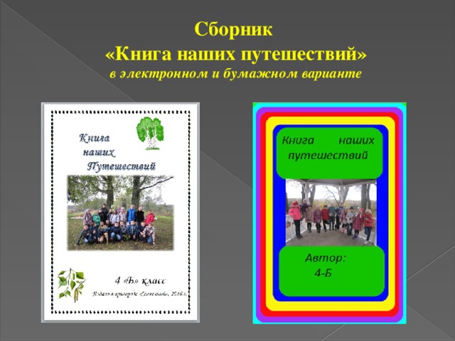 Сборник  «Книга наших путешествий»  в электронном и бумажном варианте