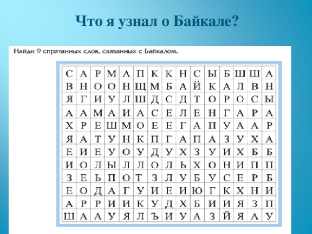 Что я узнал о Байкале? 