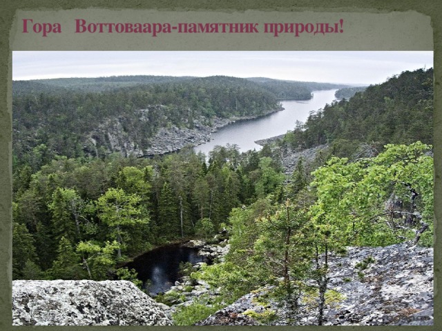 Гора Воттоваара-памятник природы!  