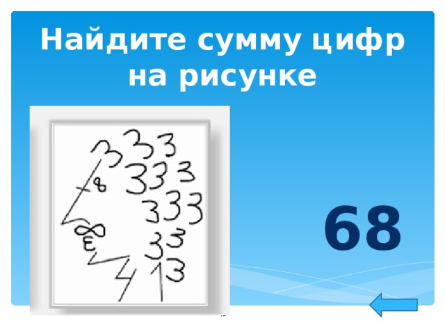 Найдите сумму цифр на рисунке  68  