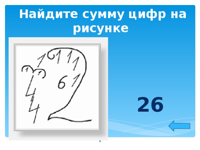  Найдите сумму цифр на рисунке  26  