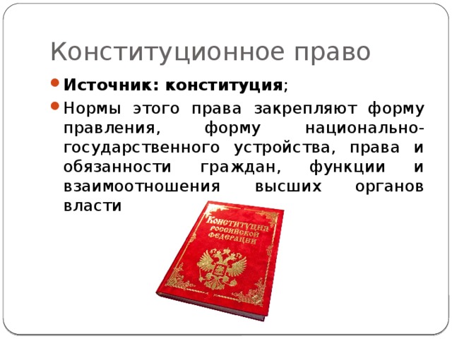 План конституционное право как ведущая отрасль российского права егэ