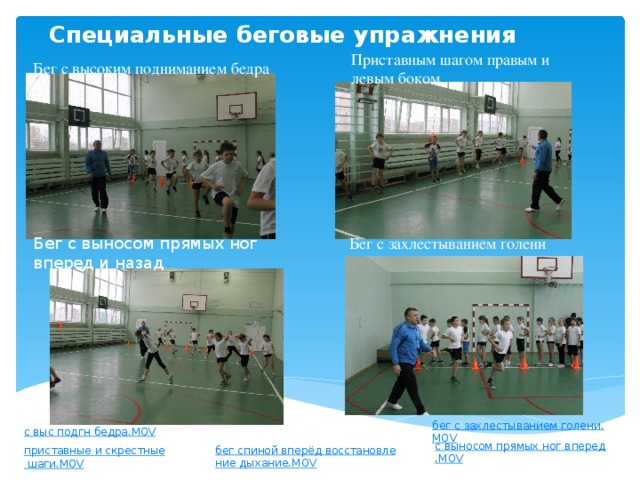 Специальные беговые упражнения добавьте подписи к изображениям