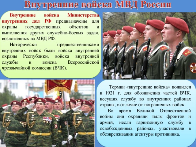 Презентация на тему другие войска
