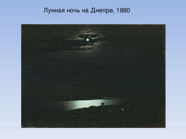  Лунная ночь на Днепре, 1880 