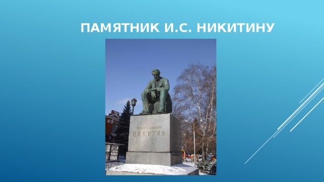  Памятник И.С. Никитину 