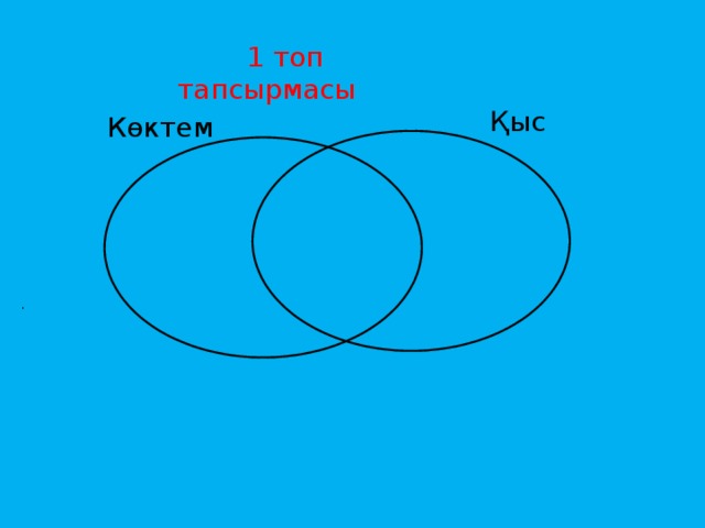  1 топ тапсырмасы Қыс Көктем . 