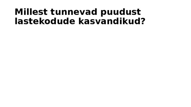 Millest tunnevad puudust lastekodude kasvandikud? 
