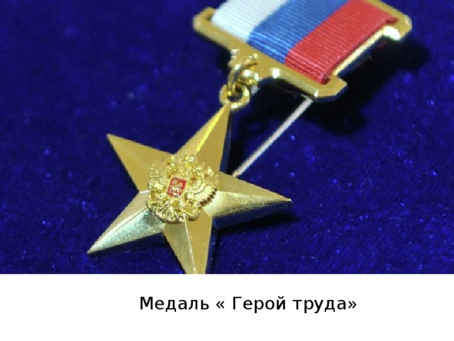 Медаль « Герой труда» 