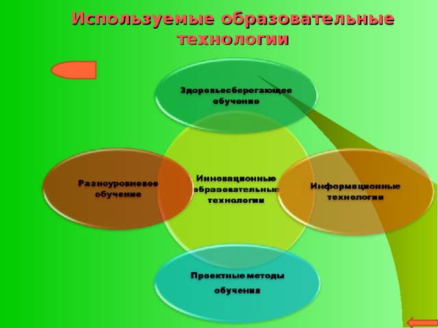 Используемые образовательные технологии Для обоснования выбора используемых образовательных технологий.  