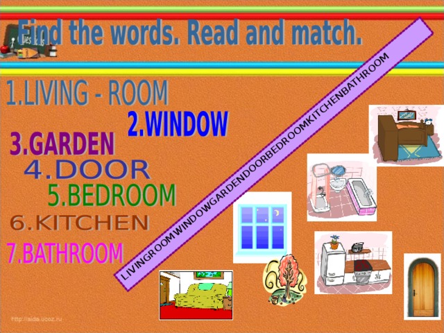 LIVINGROOMWINDOWGARDENDOORBEDROOMKITCHENBATHROOM 