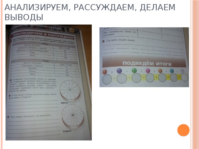 Анализируем, рассуждаем, делаем выводы 
