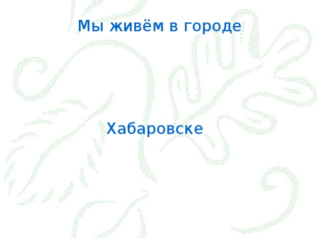 Мы живём в городе Хабаровске 