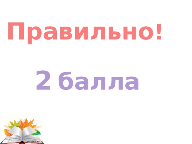Правильно ! 2  балла 