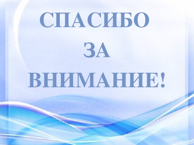 Спасибо  за внимание!