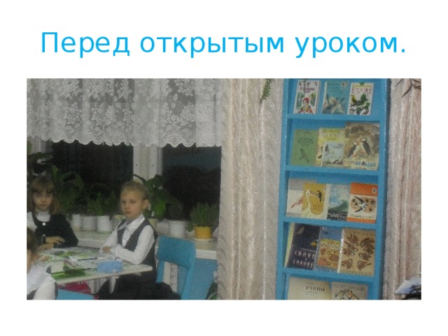 Перед открытым уроком. 