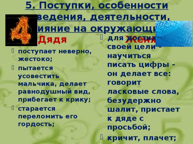 Цифры бунин план по главам