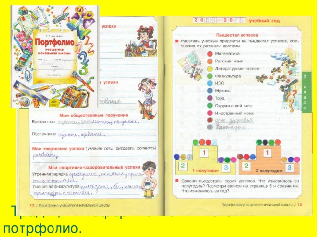 Традиция – оформление личного потрфолио.