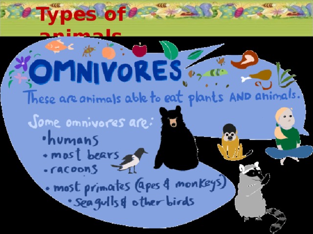 Types of animals  19.11.16 