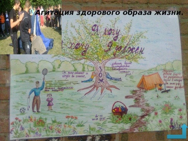 Агитация здорового образа жизни.   