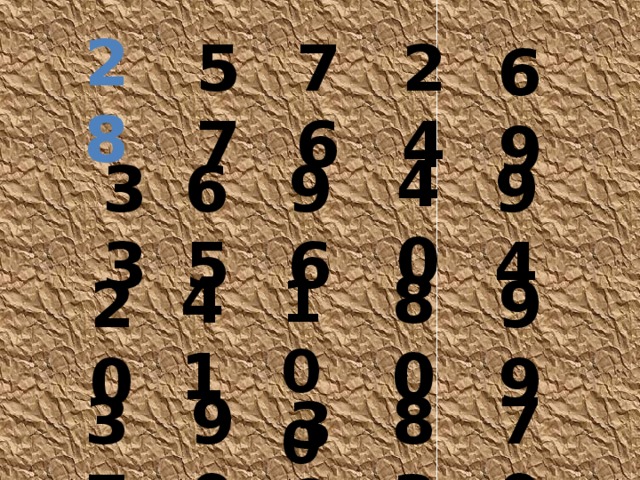 28 57 76 24 69 40 33 65 96 94 41 80 99 20 100 70 90 83 37 38
