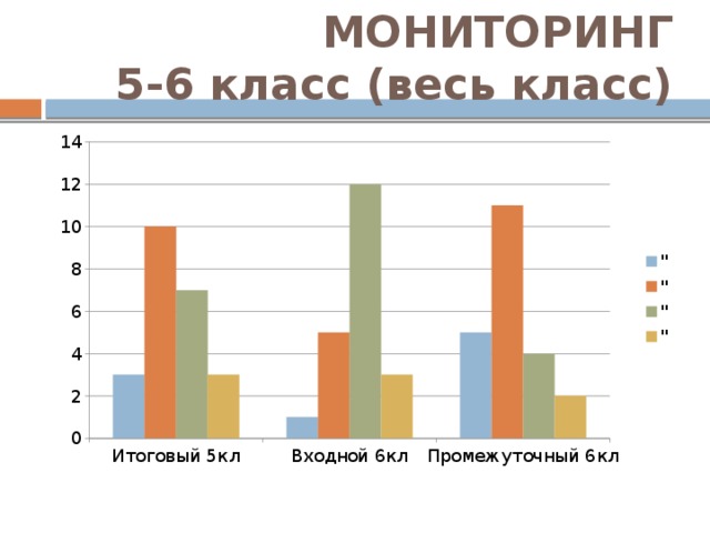 МОНИТОРИНГ  5-6 класс (весь класс)  