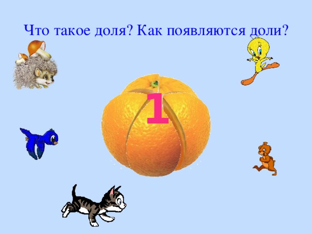 Что такое доля? Как появляются доли? 1 Рисунок Ослиной И.В.  