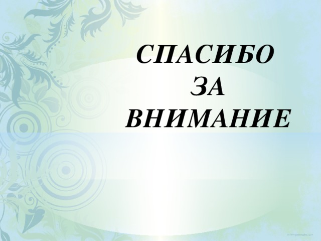 СПАСИБО  ЗА ВНИМАНИЕ 