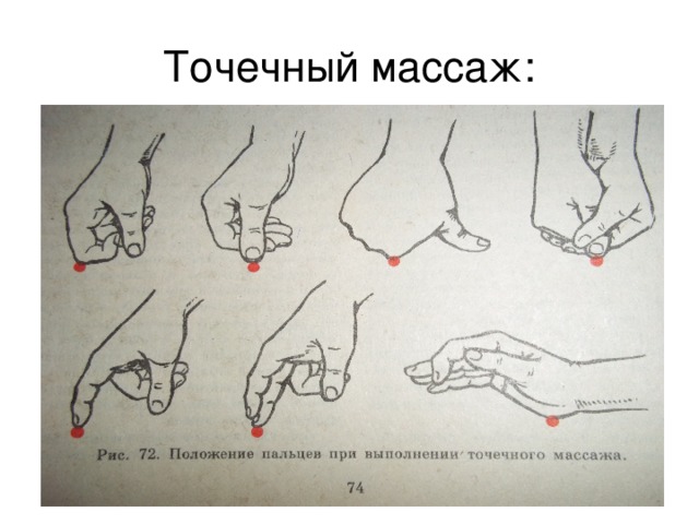 Точечный массаж: 