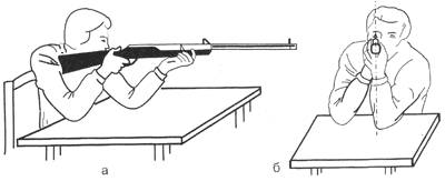 Стрельба из положения сидя или стоя с опорой локтей о стол или стойку гто