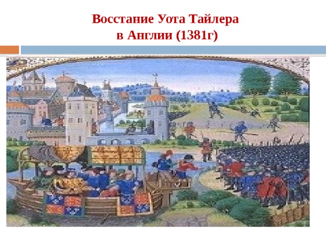 Восстание Уота Тайлера  в Англии (1381г) 