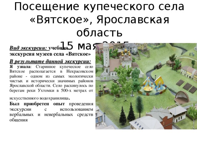 Карта ярославская вятское
