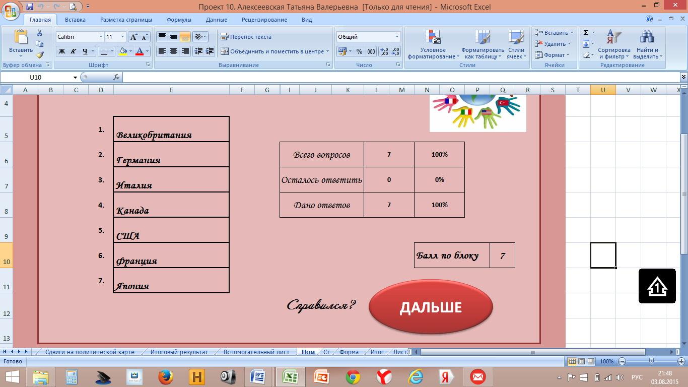 Сдвиги на политической карте