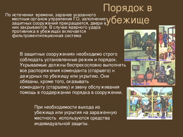 Презентация убежища по обж