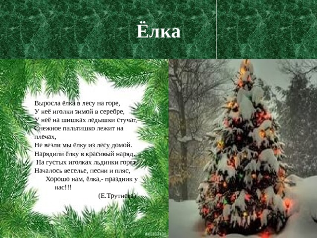 Ель андерсен презентация