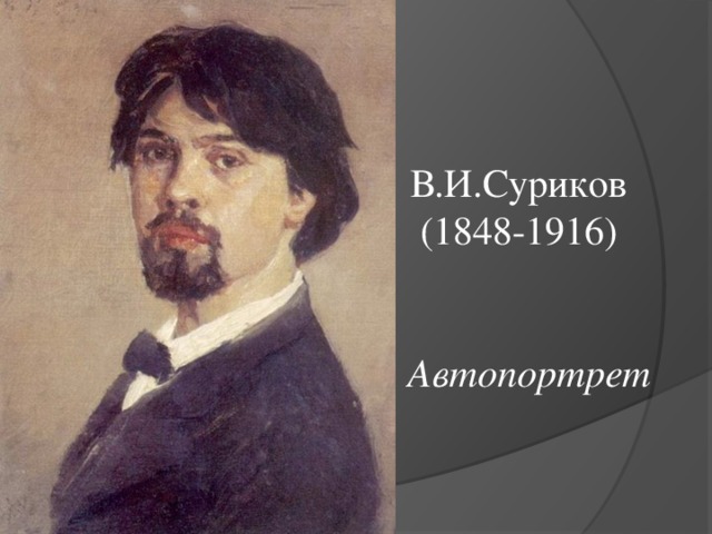В.И.Суриков  (1848-1916) Автопортрет 