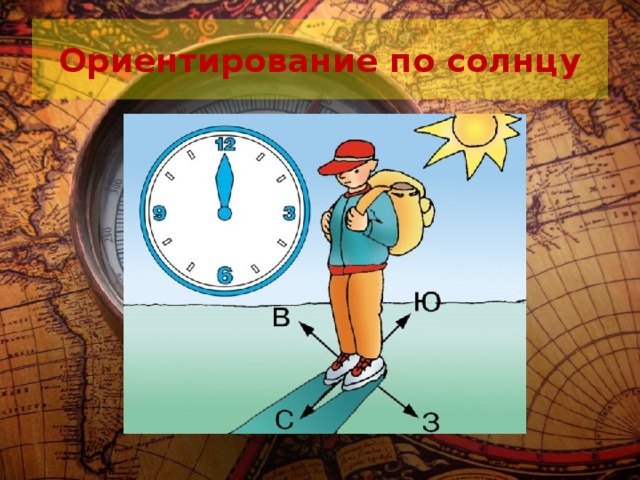 Ориентирование по солнцу 