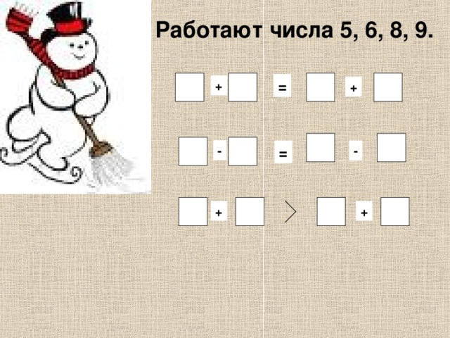 Работают числа 5, 6, 8, 9. = + + - - = + + 