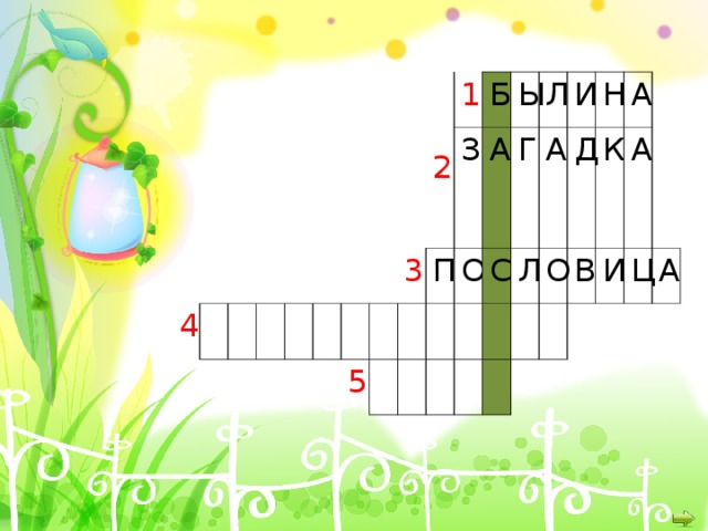 4 5 2 3 1 П Б З О А Ы Л Г С И А Л О Д Н К А В А И Ц А 