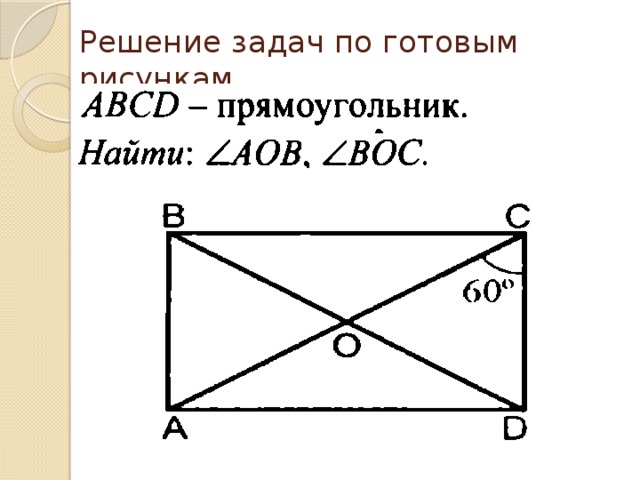 Решение задач по готовым рисункам 