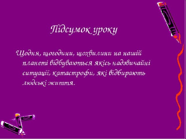 Підсумки Тестовий контроль 