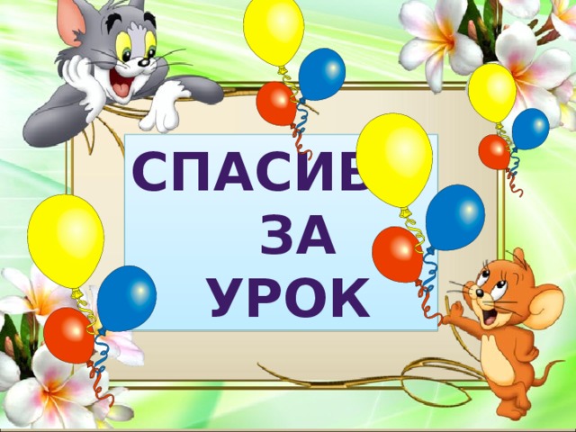 Спасибо  За  урок 