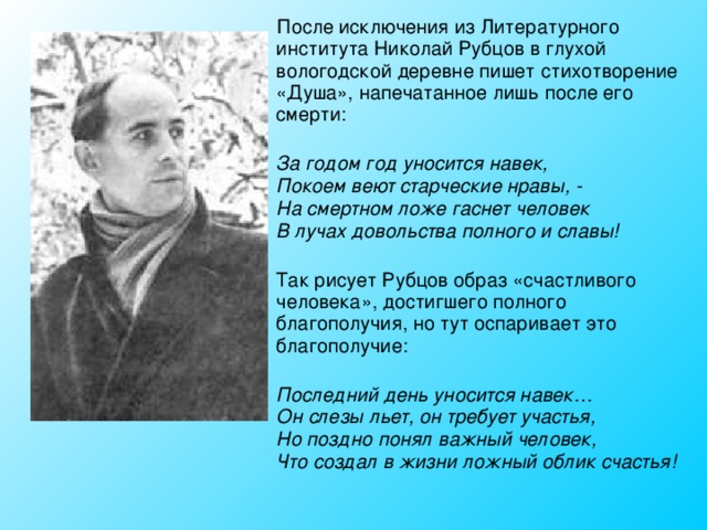 Николай рубцов биография и творчество презентация