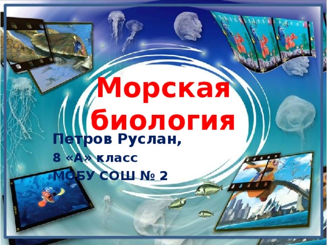 Морская биология Петров Руслан, 8 «А» класс МОБУ СОШ № 2 