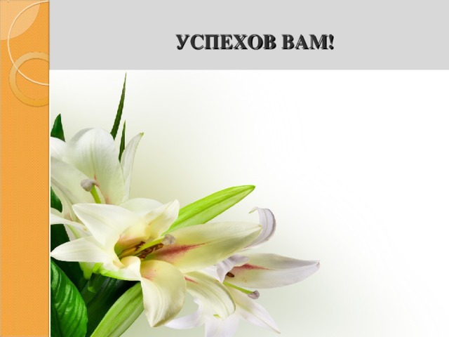  УСПЕХОВ ВАМ!   