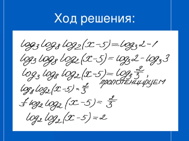 Ход решения: 