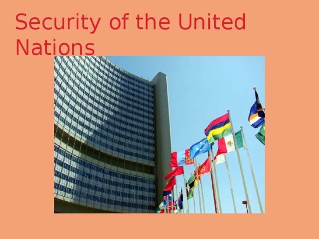 Security of the United Nations   