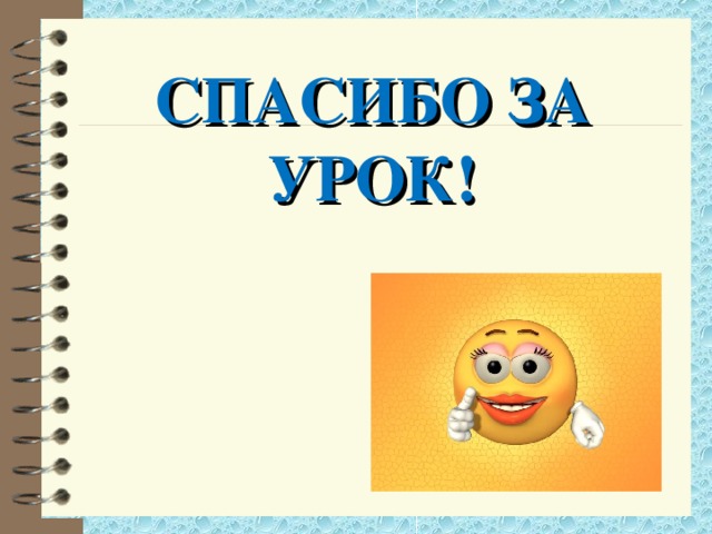 СПАСИБО ЗА УРОК!